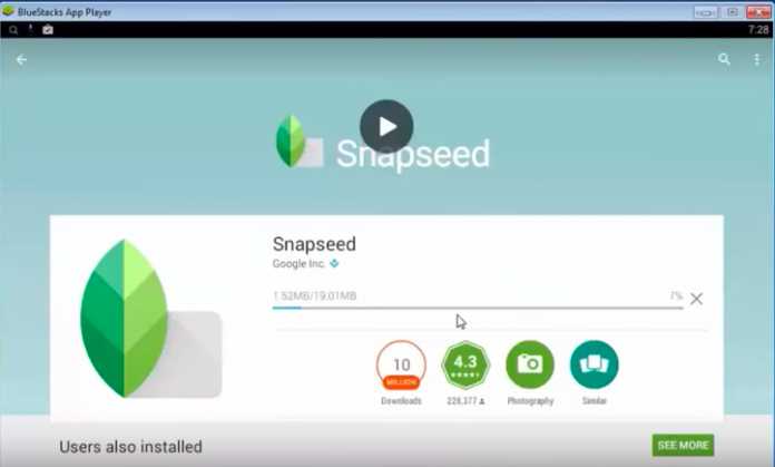 How to Download and Install Snapseed using BlueStacks Emulator