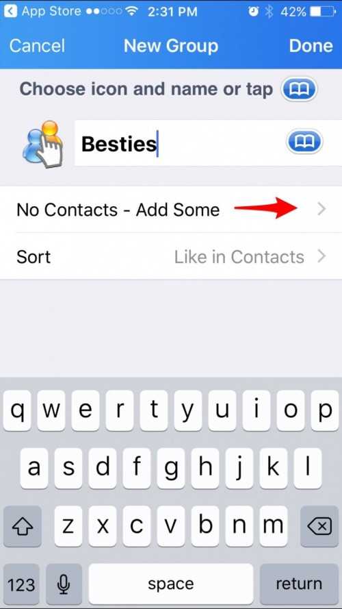 Can I text a group from contacts?