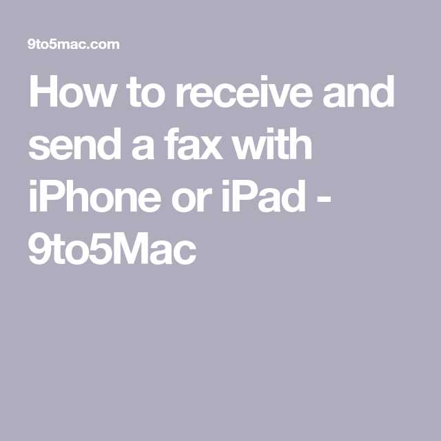 Does iPhone have a built in fax?