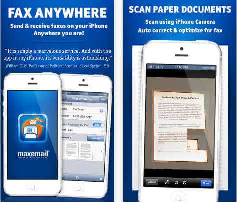 How can I receive a fax on my iPhone for free?
