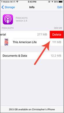 How do I delete multiple Podcasts on my iPhone?