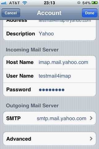 How do I find my SMTP address on my iPhone?