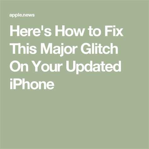 How do I fix the call glitch on my iPhone?