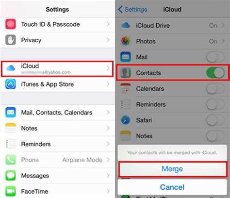 How do I force my iPhone to sync contacts to iCloud?