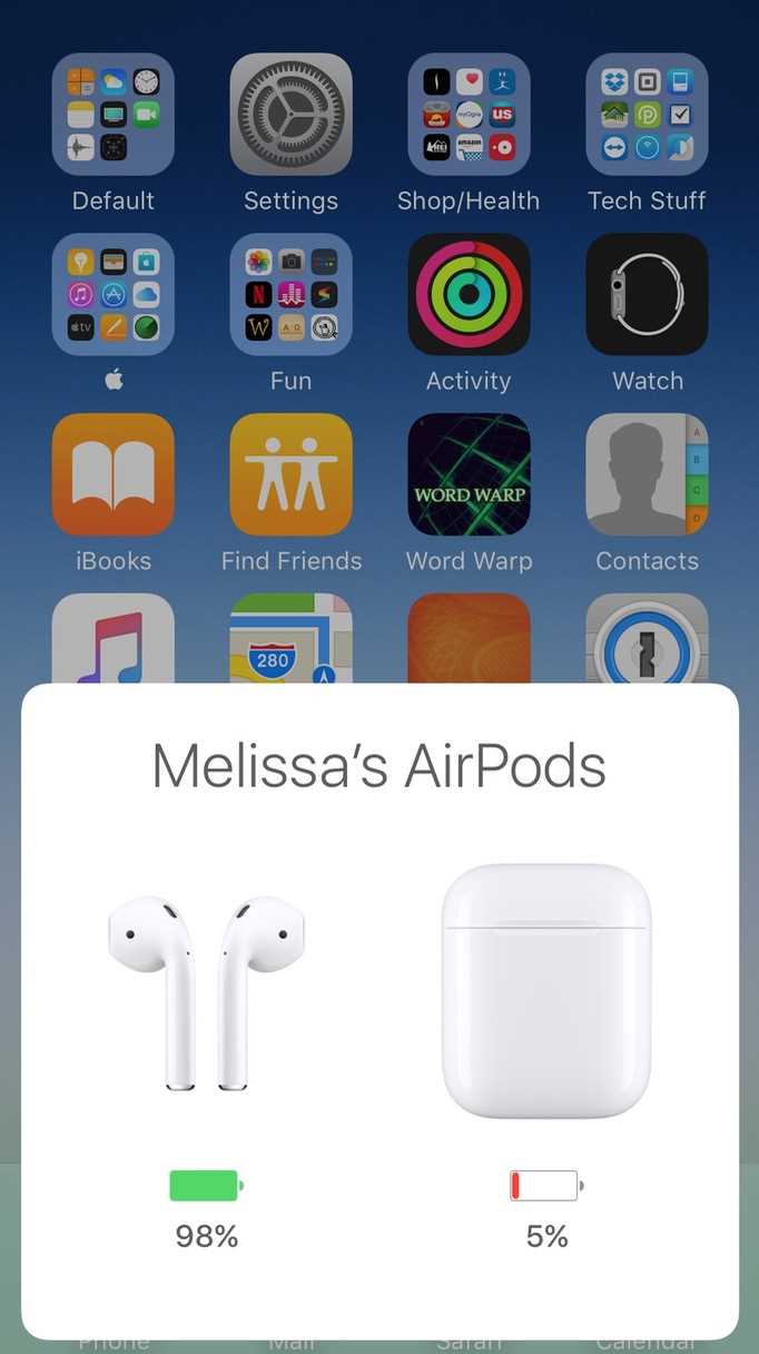 How do I get my AirPod screen to pop-up?