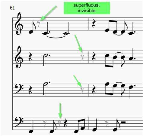 How do you clean up rests in MuseScore?