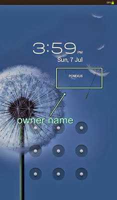 How do you get your name on the lock screen?