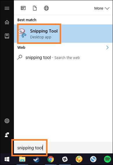 Select the Desired Snipping Method