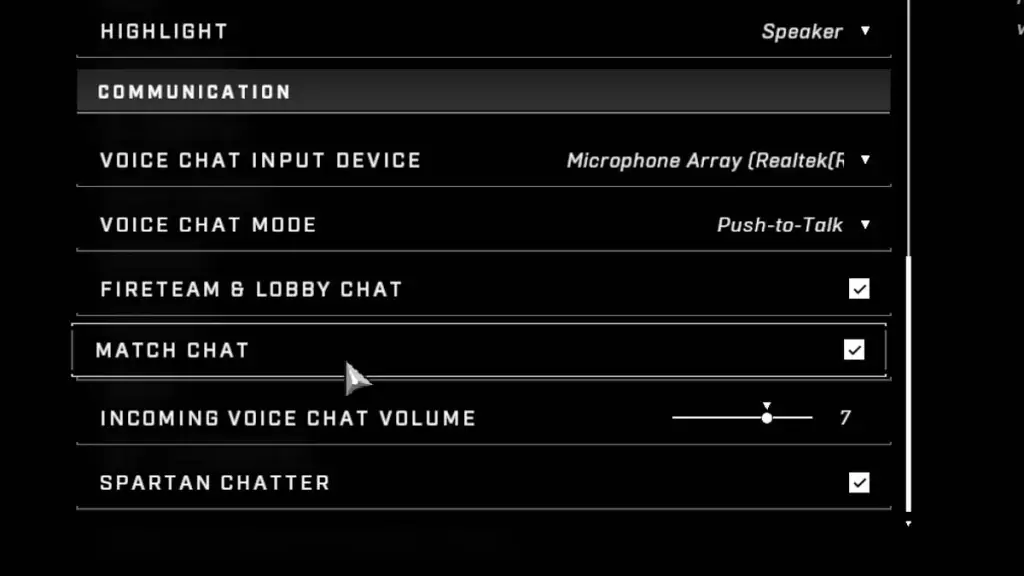 How do you turn on infinite voice chat on Halo?