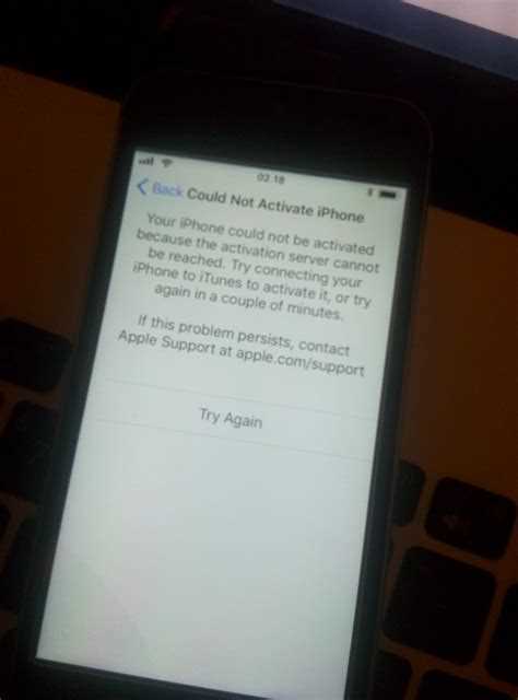 What does it mean when it says could not activate iPhone?