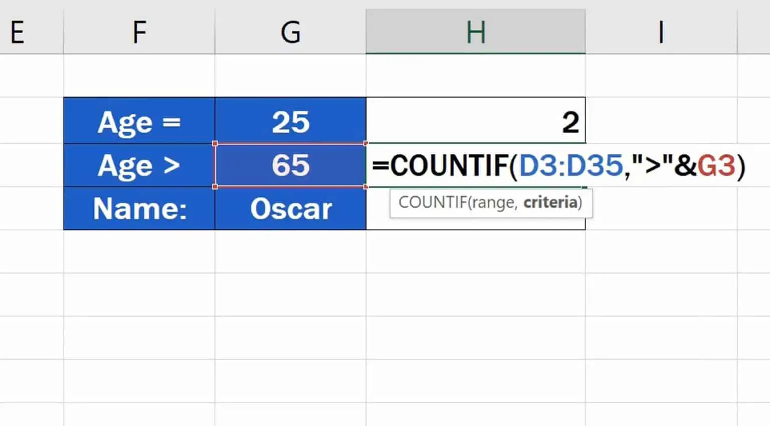 What function is used to return a value in Excel?
