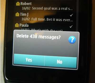 What happens when you delete a text message on Android?