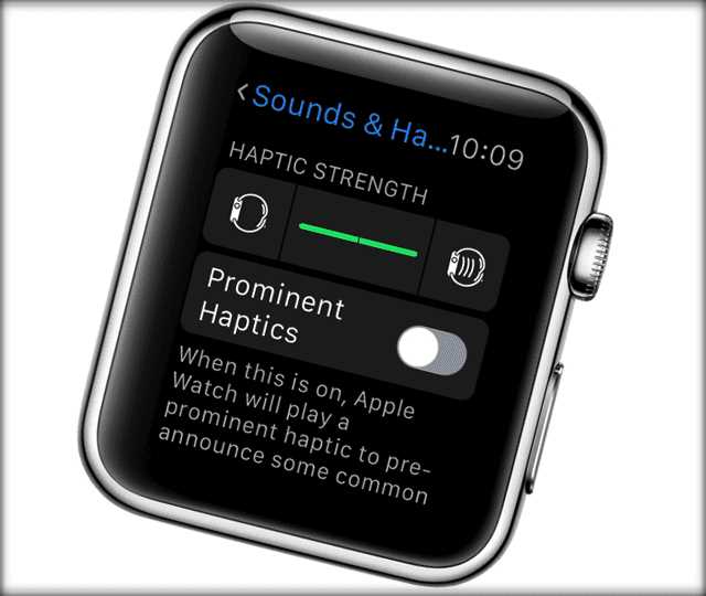 What is difference between default and Prominent haptics in Apple Watch?