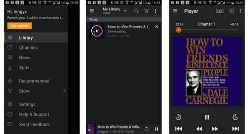 Where are my Audible files on Android?