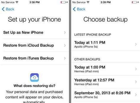 Where is restore from iCloud on iPhone?